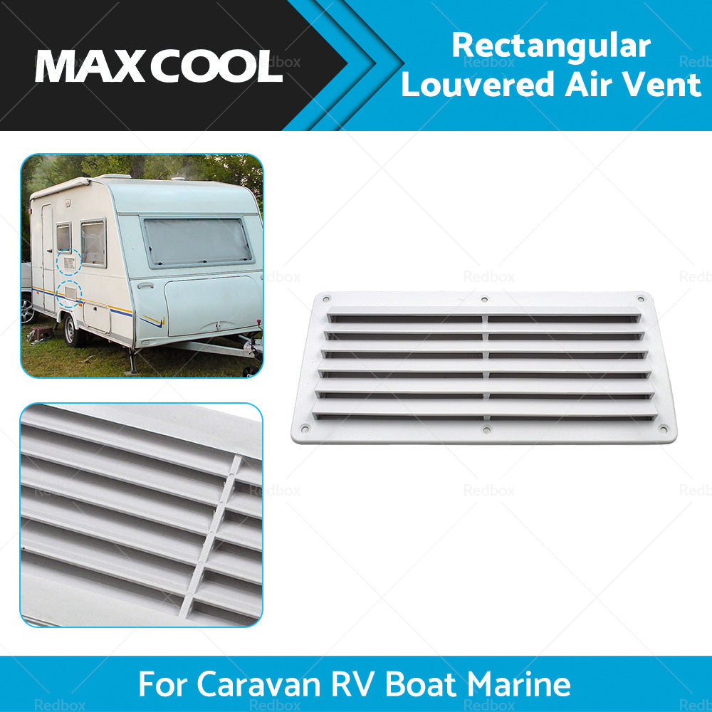 Rectangular Louvered Air Vent or Dent Vent For Caravan RV Boat Marine 260 x 125mm-1