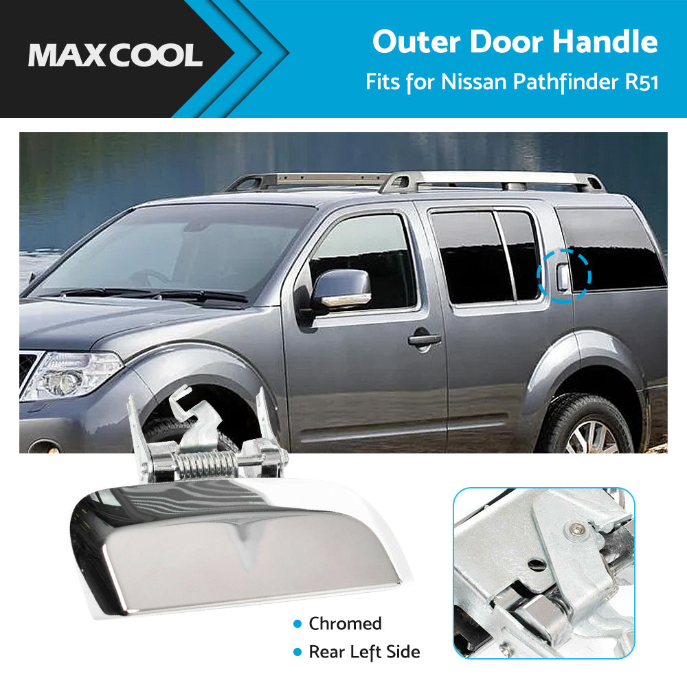 REAR LH Left Hand Outer Door Handle Chrome Suitable for Nissan Pathfinder R51 2005-2013-4