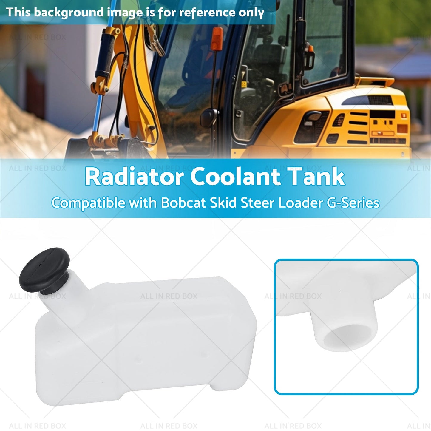 Radiator Water Coolant Reservoir Tank Suitablefor Bobcat 653 742 743 751 6576660-2