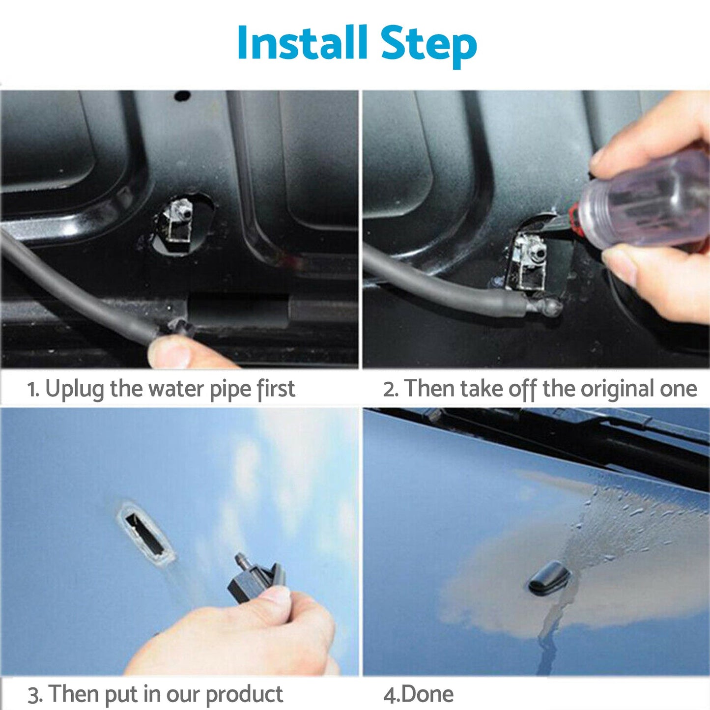 2x Windscreen Washer Jet Nozzle Suitable For Holden Commodore VR VT VX VY VZ 1993–2007-3