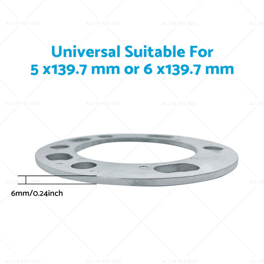 4PCS 6mm Wheel Spacers 6X139. 7 PCD 6 Studs Suitable For Hilux Land Cruiser-1