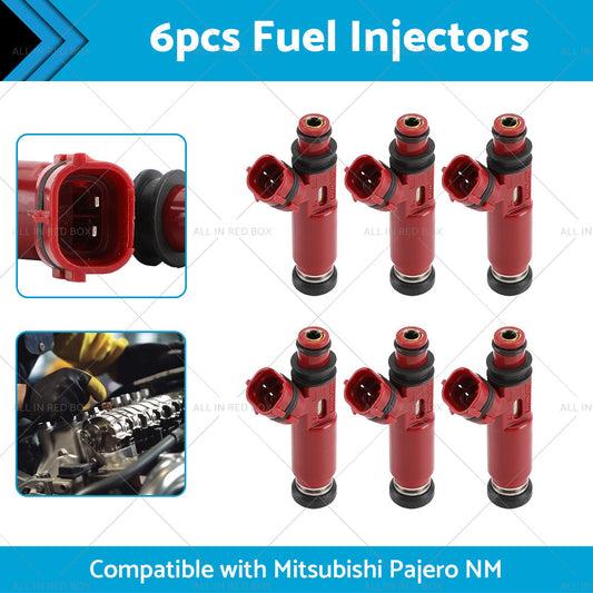 6PCS Fuel Injectors Suitable For Mitsubishi Pajero NM 6G74 3. 5 V6 00-04 MD357267-1