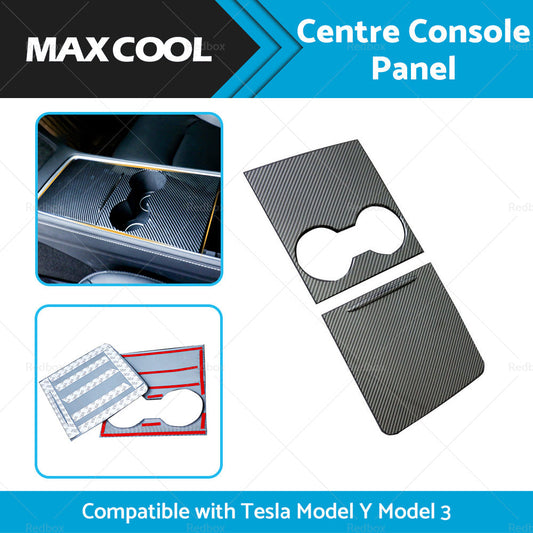 Carbon Fiber Style Center Control Panel Wrap Suitable for Tesla Model Y Model 3-1