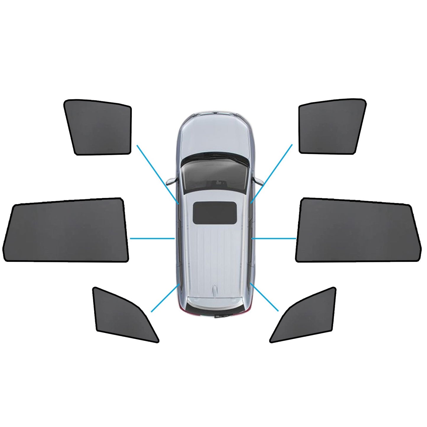 Magnetic Mesh Sun Blind Shades Suitable for Audi Q7 4LB 06-15 On Front/Rear-0