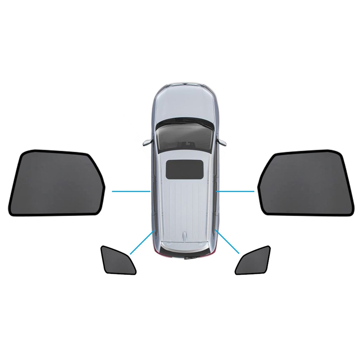 Magnetic Mesh Sun Blind Shades Suitable for Suitable for Volvo XC60 2017-2024-3