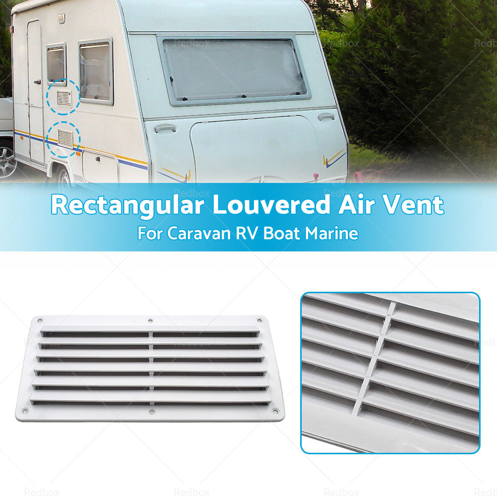 Rectangular Louvered Air Vent or Dent Vent For Caravan RV Boat Marine 260 x 125mm-2
