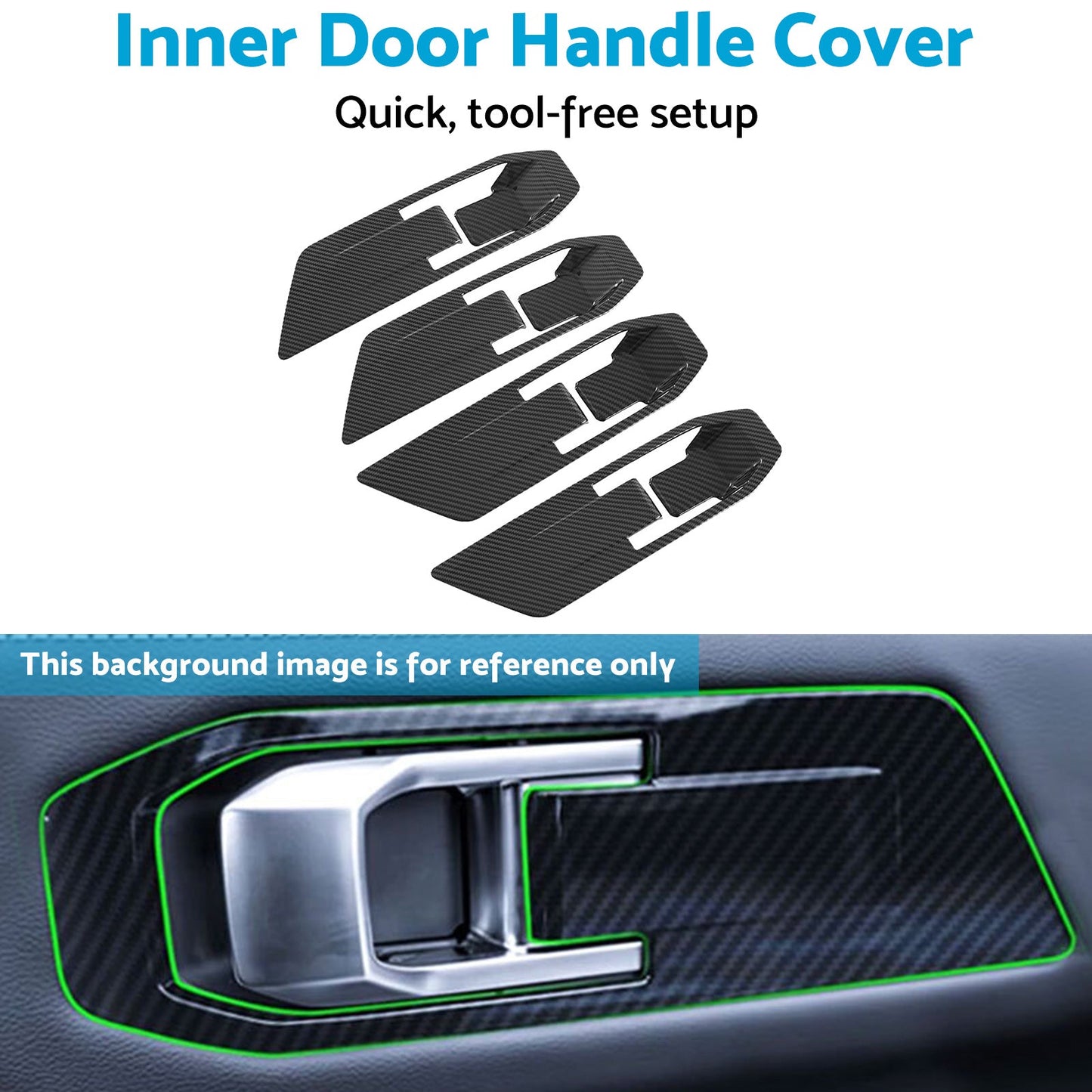 Carbon Fiber Inner Door Handle Cover Suitable For Mitsubishi Triton L200 23-25-2