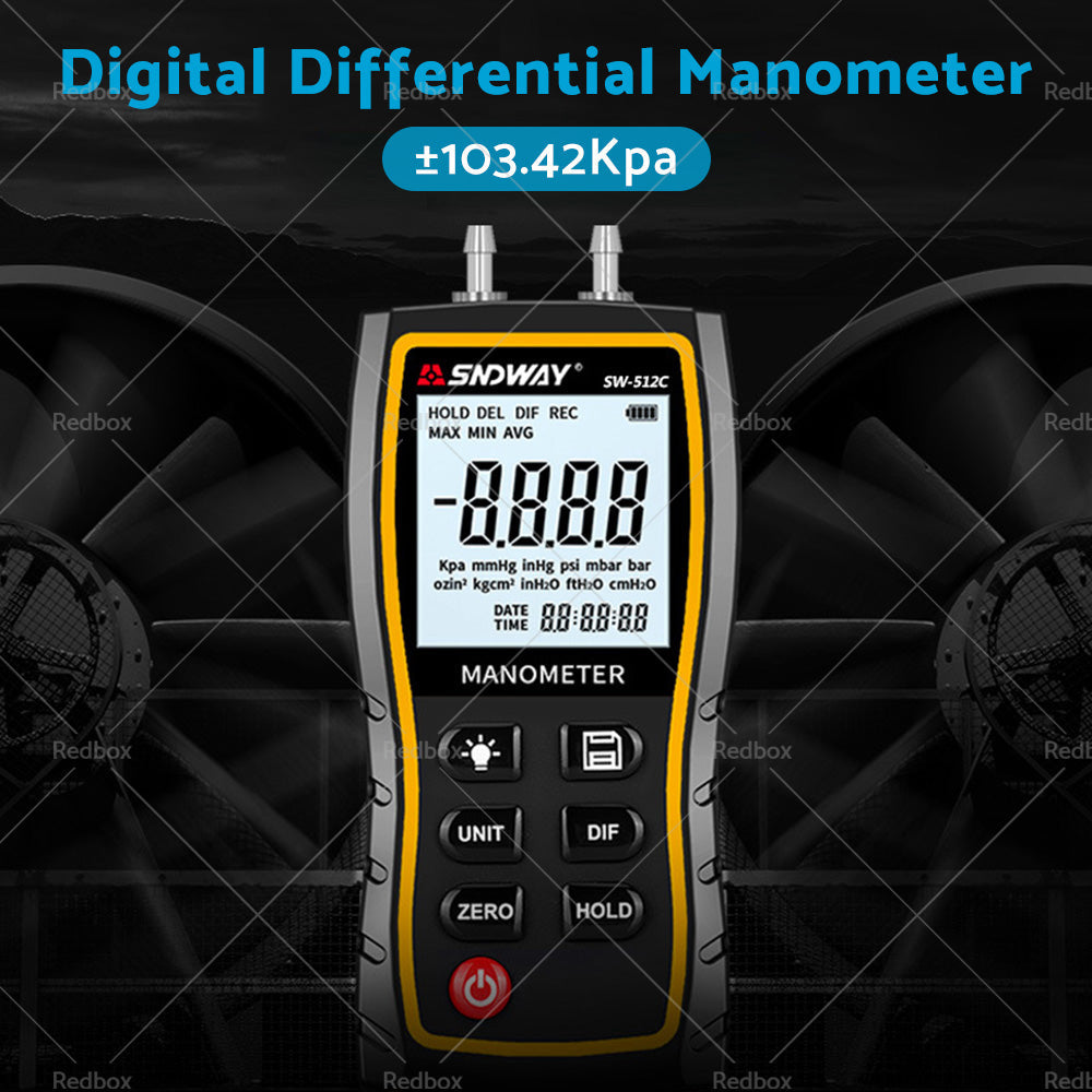 Digital Differential Manometer 隆脌103. 42KPa Air Pressure Meter Digital-2