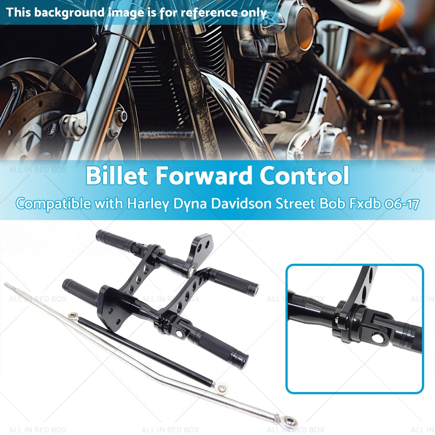 Billet Forward Control Suitable for Harley Dyna Davidson Street Bob Fxdb 06-17-2