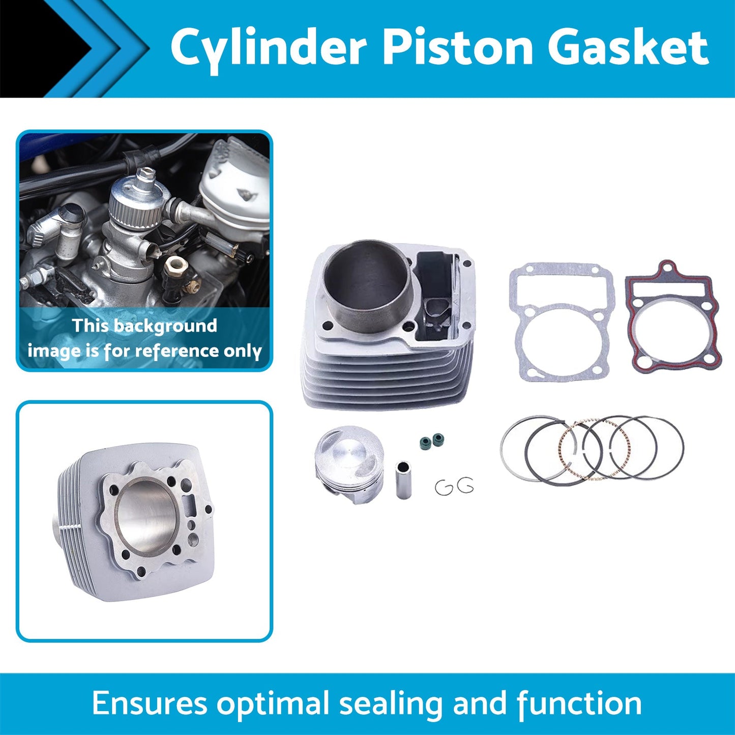 67mm Cylinder Piston Gasket Suitable For Zongshen Honda CG250 250cc Quad Bike-2