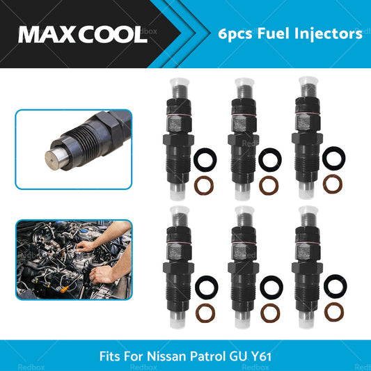 6PCS Diesel Fuel Injectors Fits For Nissan Patrol GQ Y60 TD42 TD42T 1988-1997-1