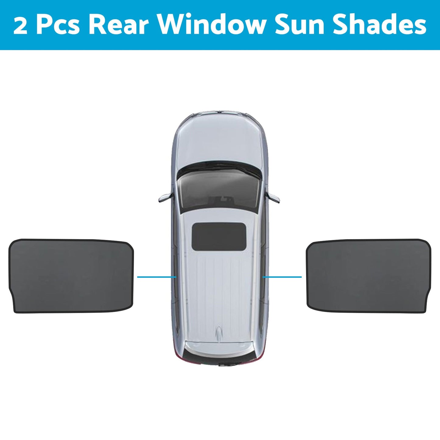 Front Rear Window Sun Shade Magnetic Mesh Suitable For GWM UTE Cannon 2021-2024-6