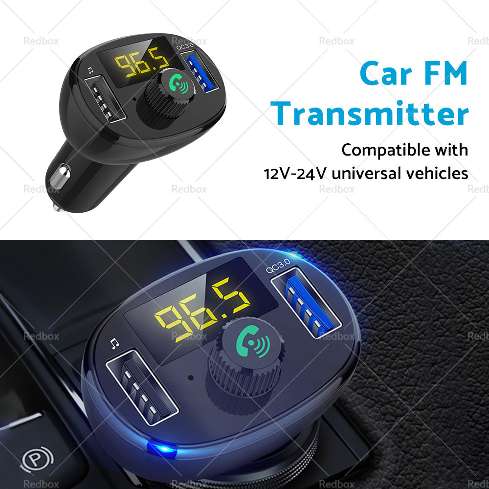 Bluetooth-5. 0 Radio Car Kit Wireless FM Transmitter Dual USB Charger MP3 Player-4