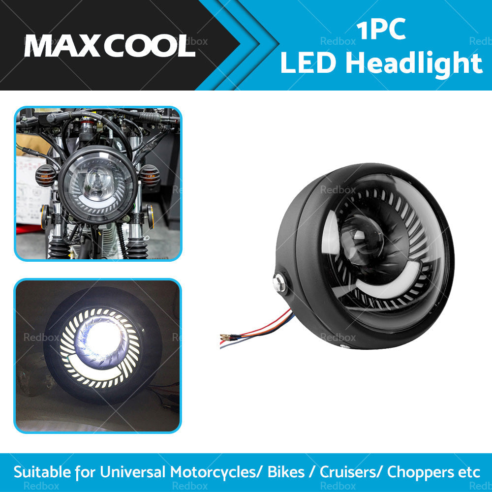 Motorcycle 6. 5inch LED Headlight DRL Hi Lo Running Light Suitable For Cafe Racer-2