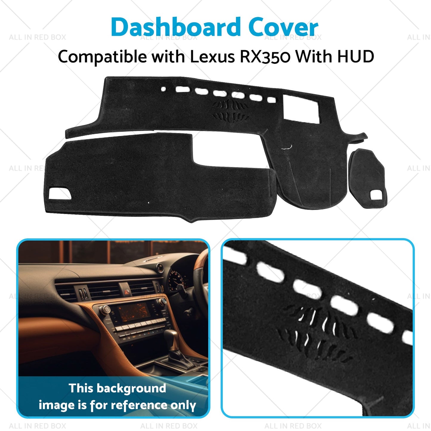 Non-Slip Dash Mat Suitable For Lexus RX RX350 2016-2020 With HUD Dashboard Cover-4