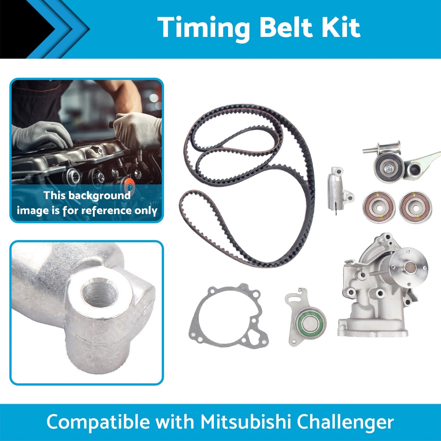 Timing Belt Kit Suitable for 08-15 Mitsubishi Challenger Triton ML MN 4D56T 2. 5L-4