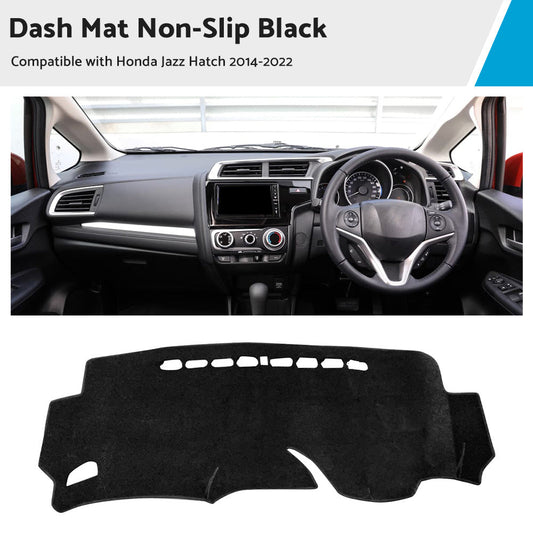 Non-Slip Dash Mat Suitable For Honda Jazz Hatch 2014- 2022 Dashboard Cover Black-1