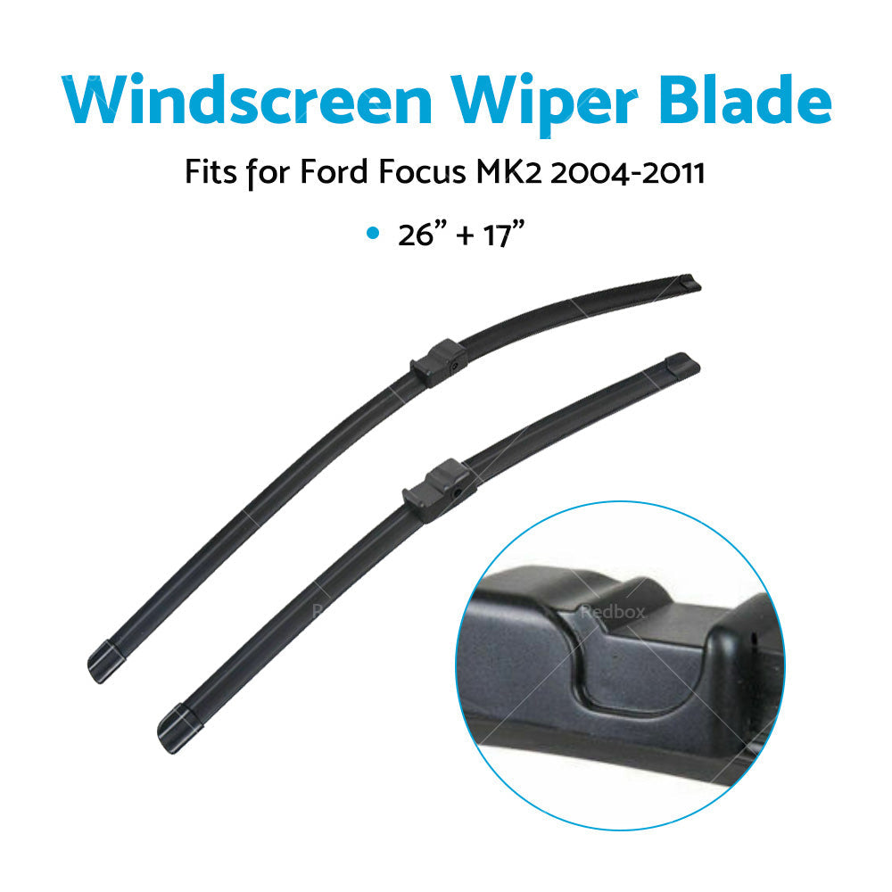 Pair Front Windscreen Wiper Blades 26 inch 17 inch Fits For Ford Focus MK2 2004-2011-3