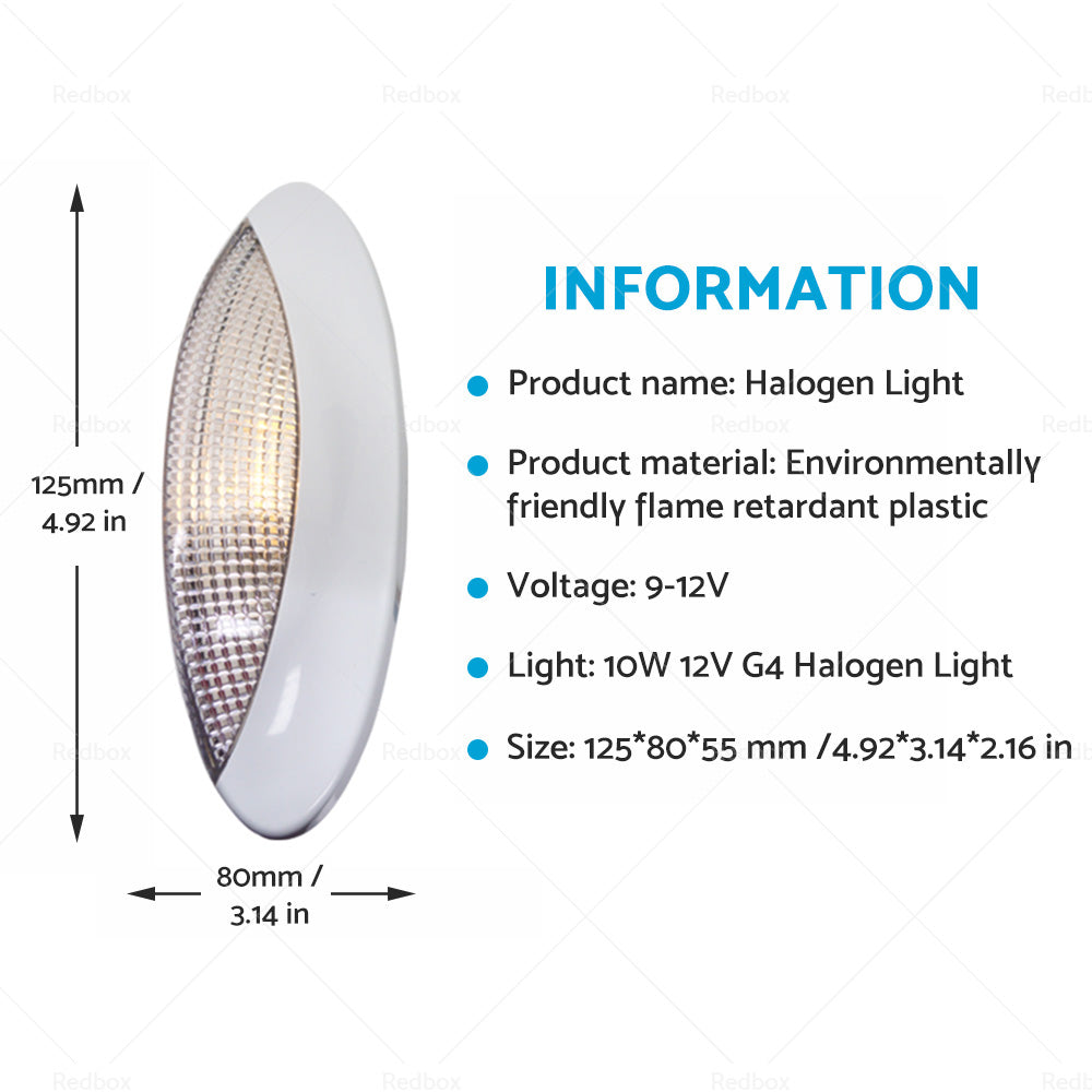 Caravan Halogen Light Lamp for Caravan RV Motorhome Awning Light 9-12V-4