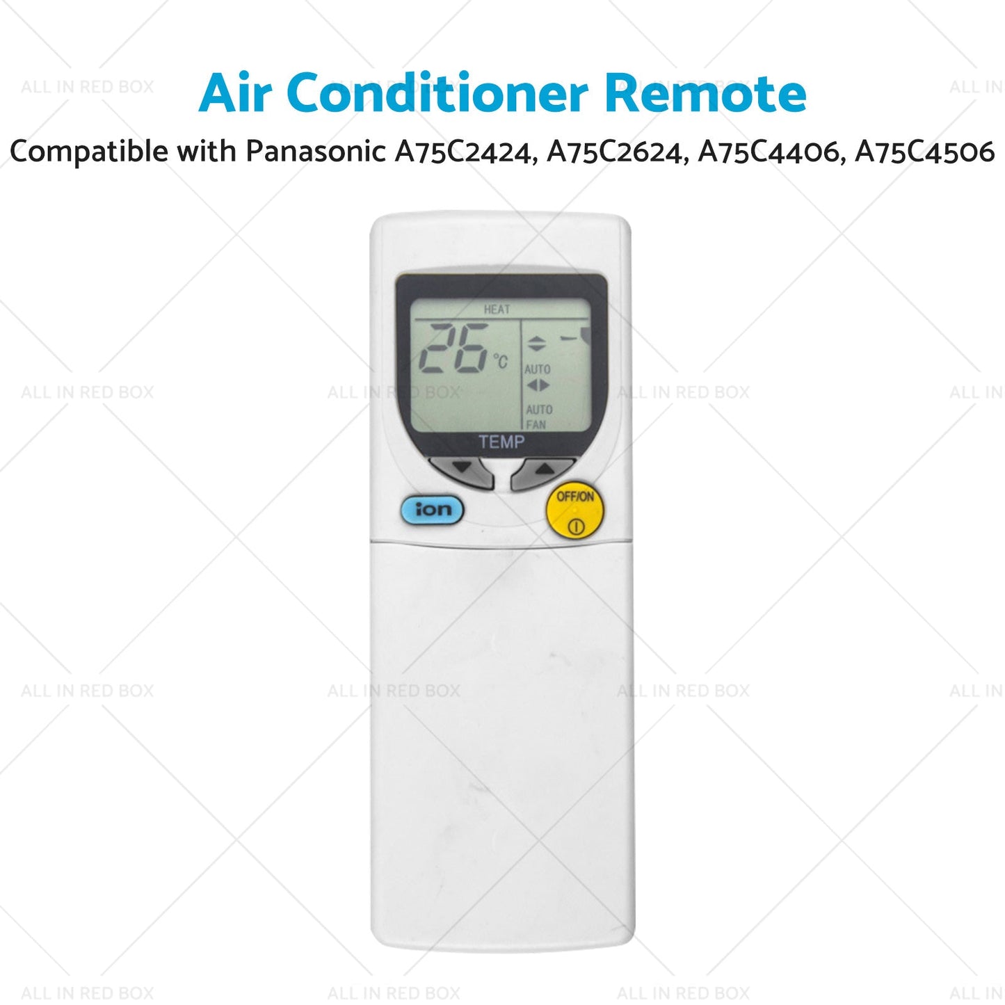 Air Con Remote Suitable for Panasonic A75C2424, A75C2624, A75C4406, A75C4506-2