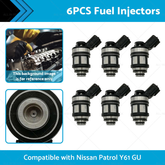 6PCS Fuel Injectors Suitable for Nissan Patrol GU Y61 4. 5L 1997-2001 16600-38Y10-1