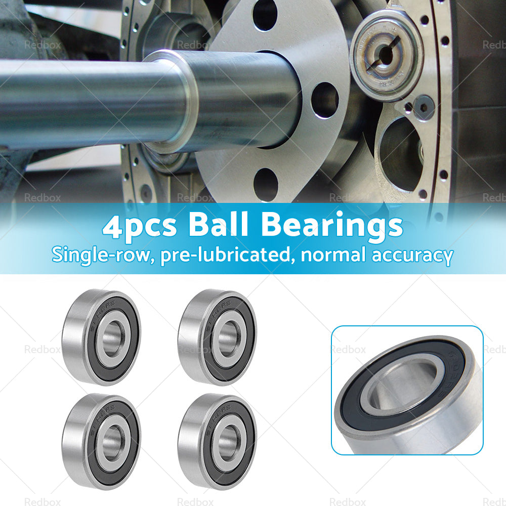 6202-16-2RS 4pcs Ball Bearings Z2 16x35x11mm Double Sealed Chrome Steel-2