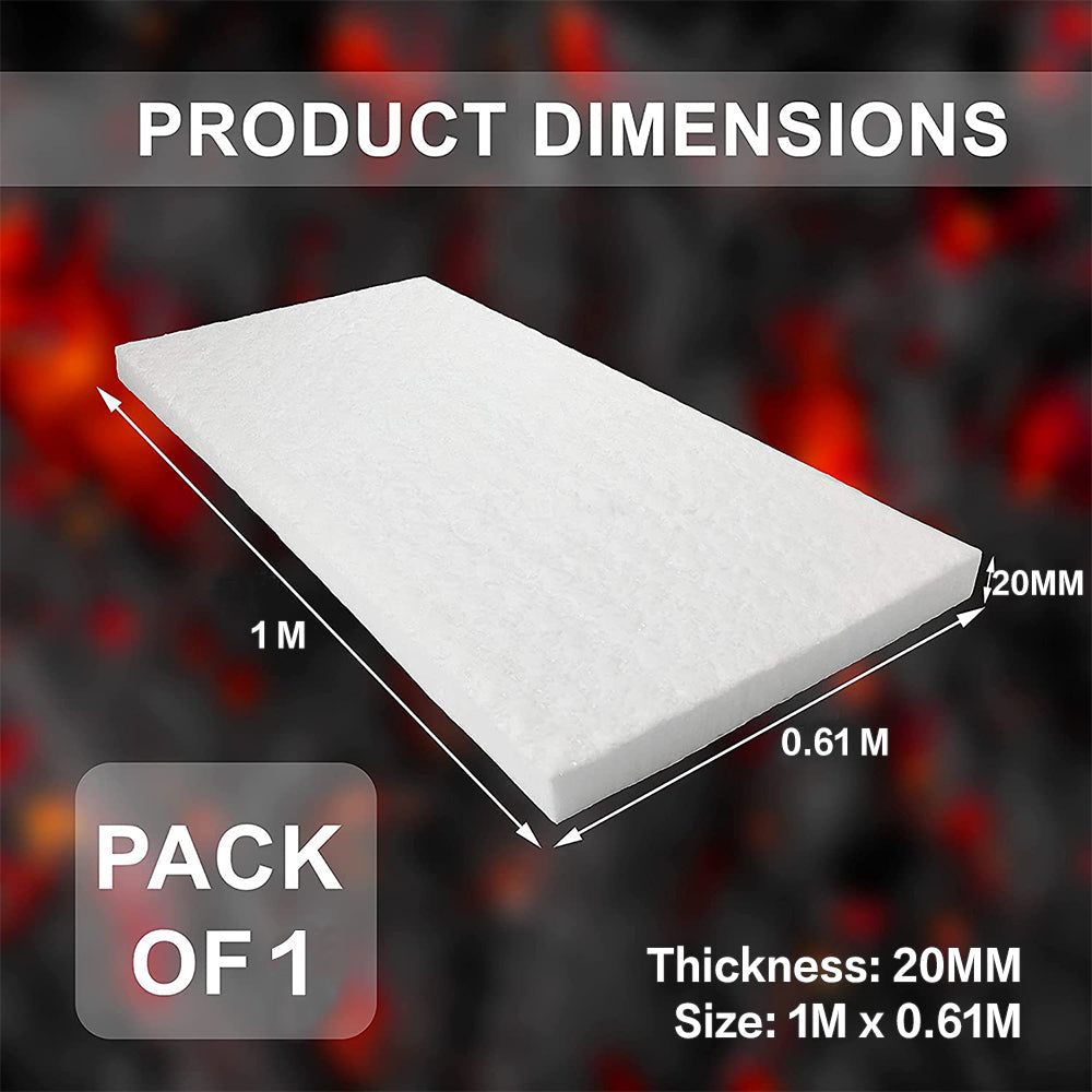 Ceramic Fiber Blanket High Temperature Thermal Fireproof Insulation Mat 0. 61M*1M-4