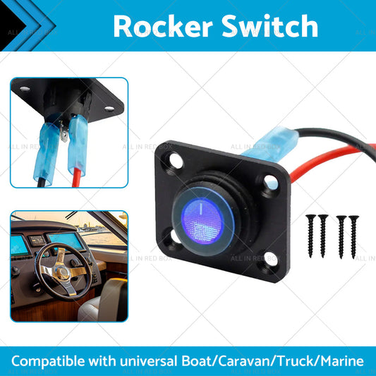 For Boat Caravan Truck Marine 12V 1 Gang Toggle Rocker Switch Panel ON OFF-1