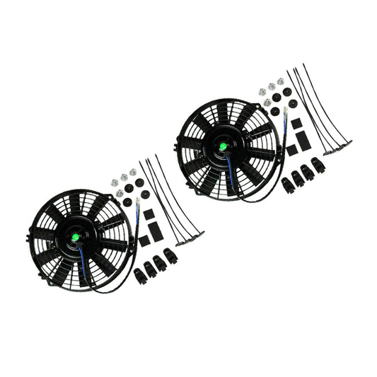 2x 9inch 12V 80W Electric Radiator Fan With Mounting Kit Suitable For Holden Commodore-1
