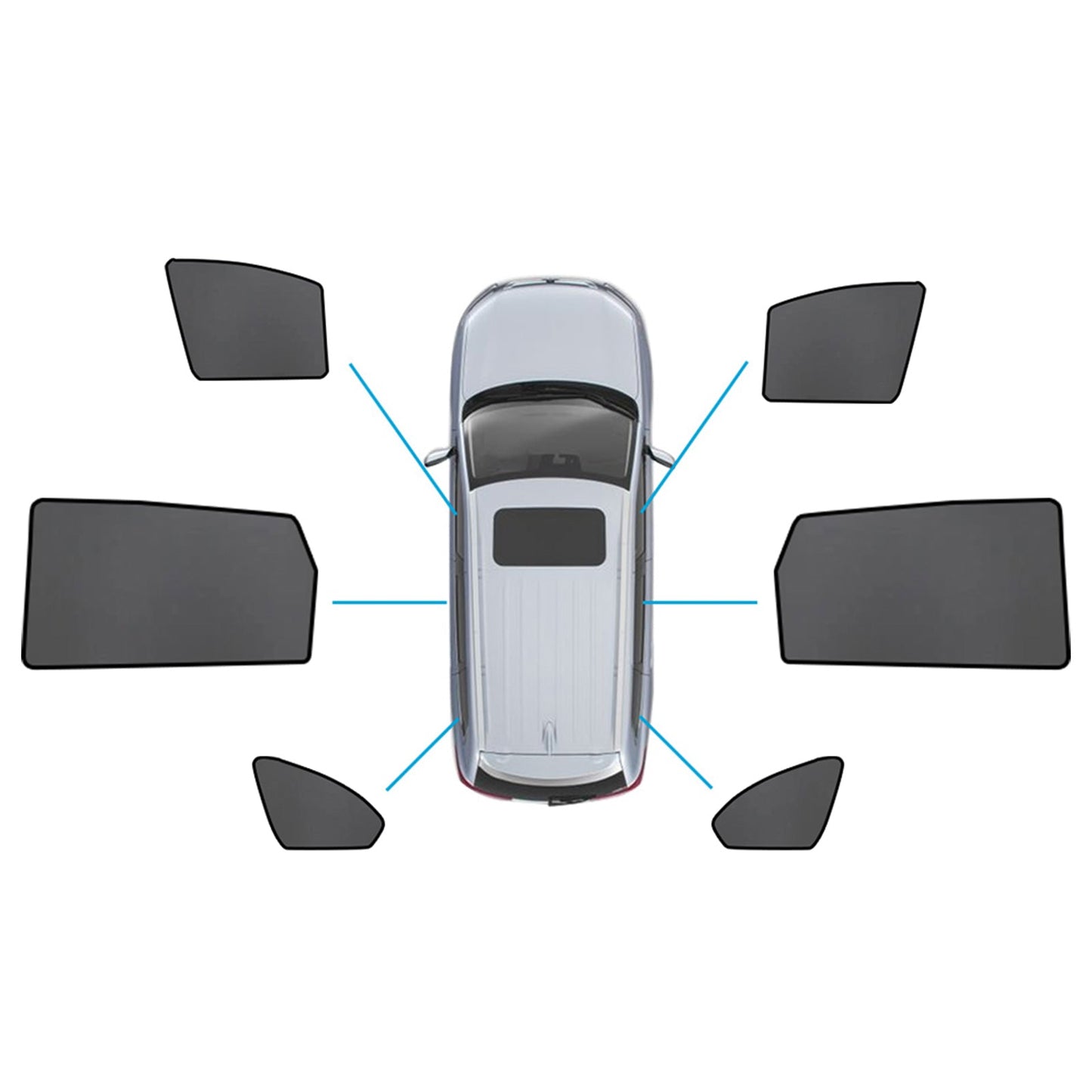 Car Magnetic Mesh Sun Blind Shade Suitable for Suitable for Holden Captiva 06-17-4