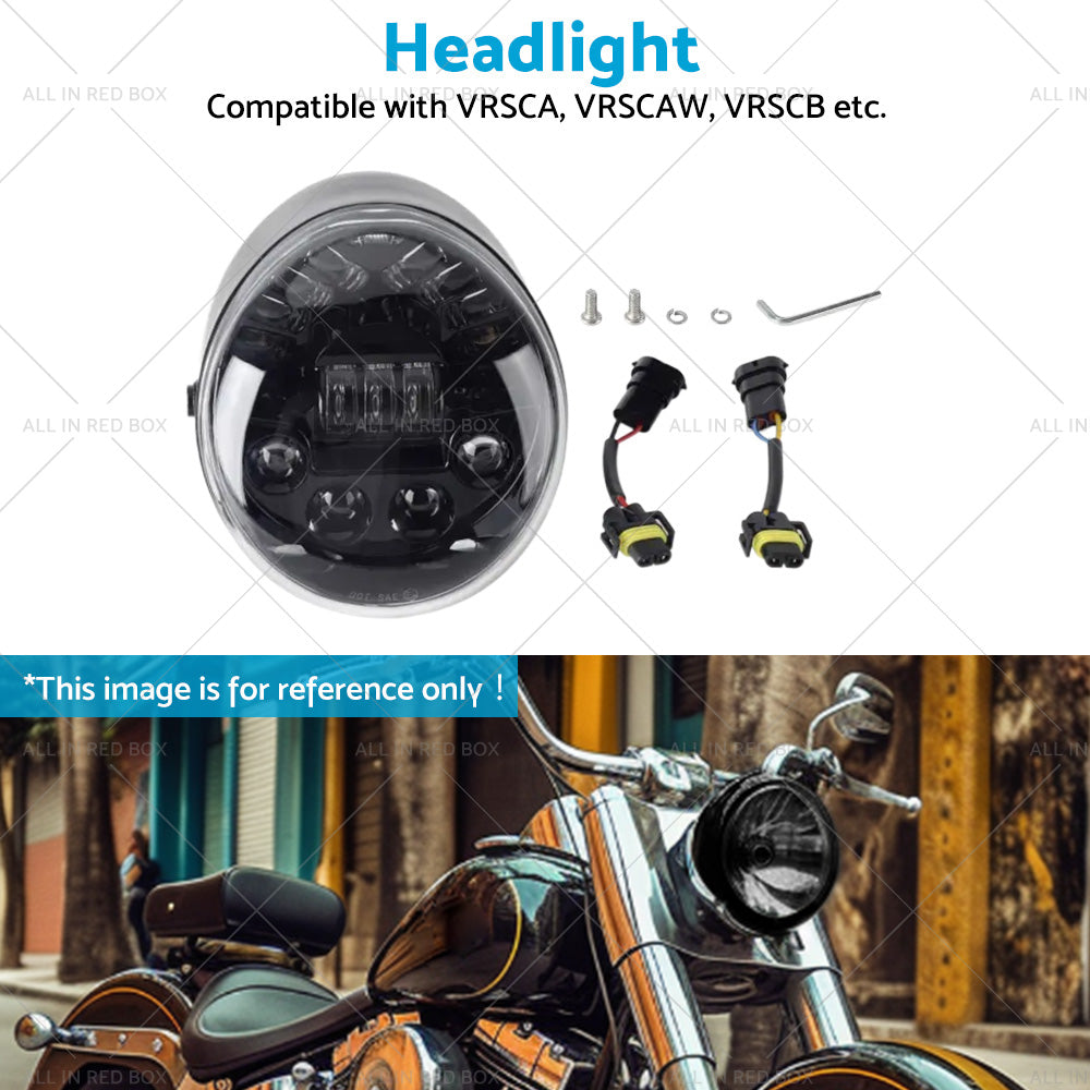LED Headlight Hi Lo Lamp Suitable For Harley Davidson VROD V-Rod VRSC VRSCA-3