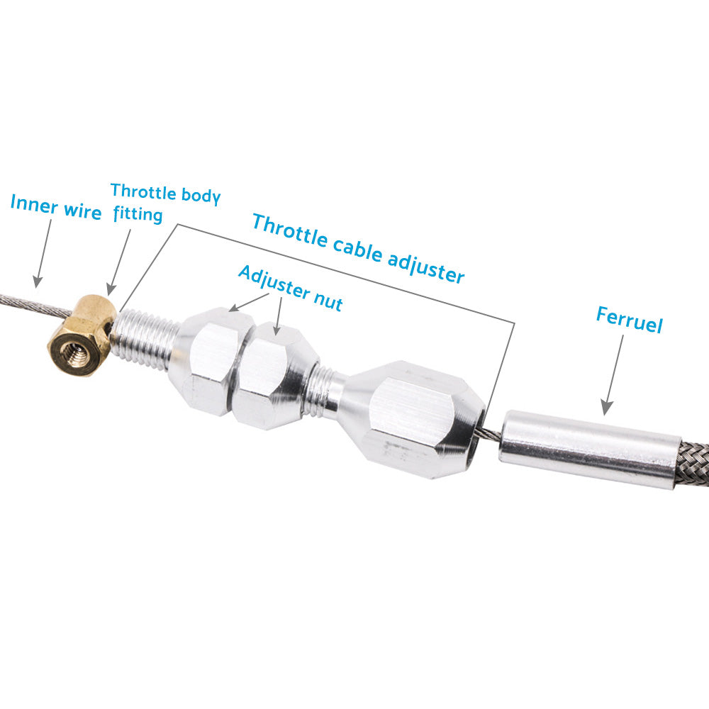 36 inch Braided Throttle Cable Kit Suitable For 97-07 Chevrolet LS1 4. 8 5. 3 5. 7 6. 0-4
