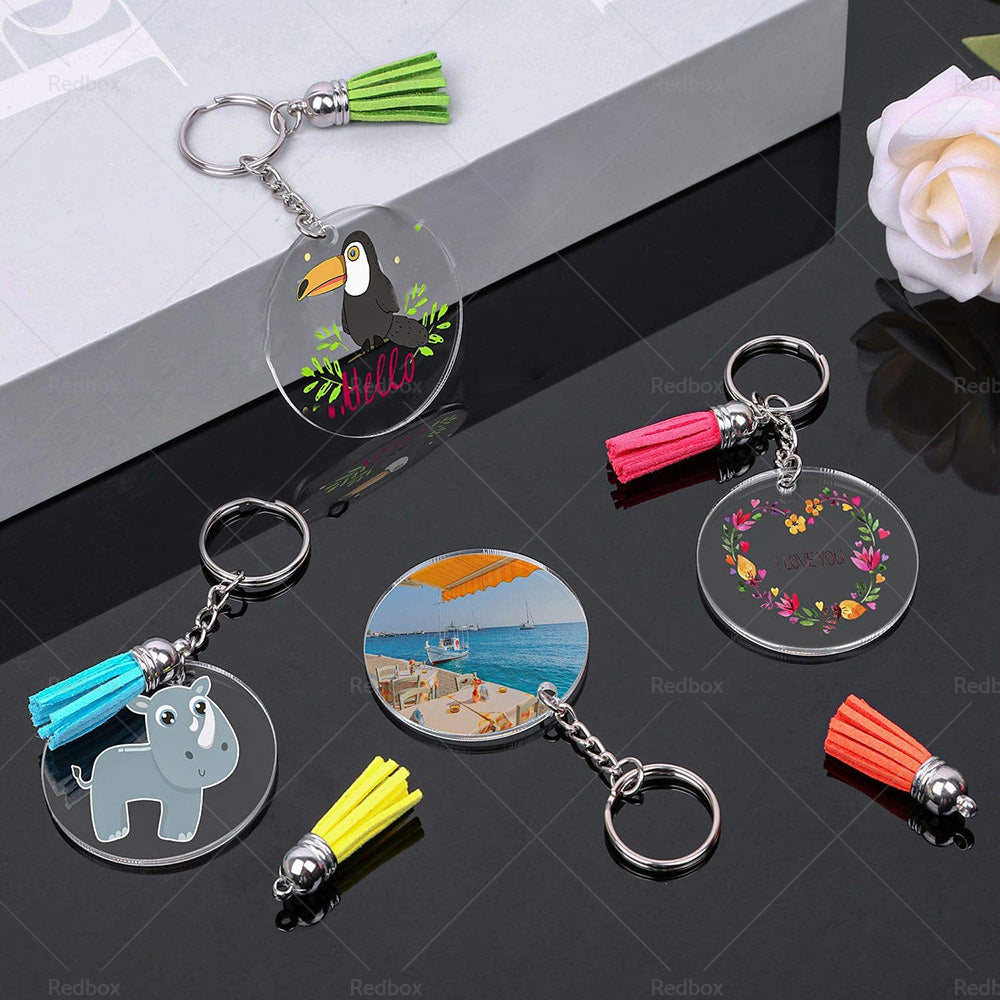 Bulk Keychains Ornament Set 150PCS Sublimation Blank Keychain for Crafts Jewelry-4