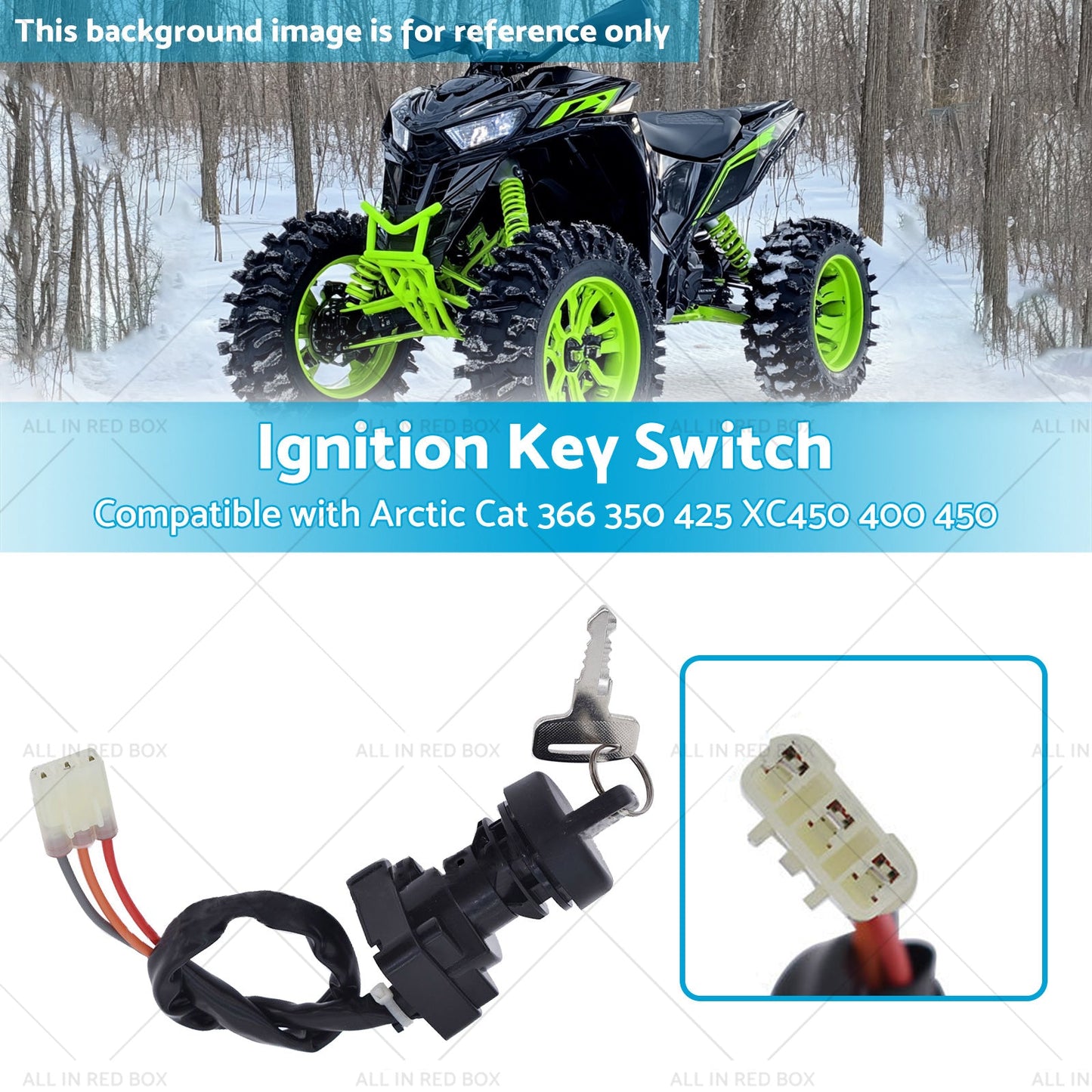 Ignition Key Switch Suitable for Arctic Cat 366 350 425 XC450 400 450 3313-439-2