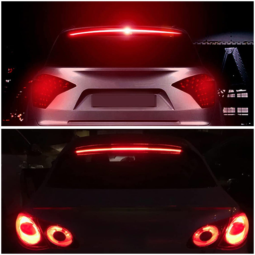 1M Red LED Car High Mount Third Brake Stop Rear Tail Light Bar Strip Universal 12V-3