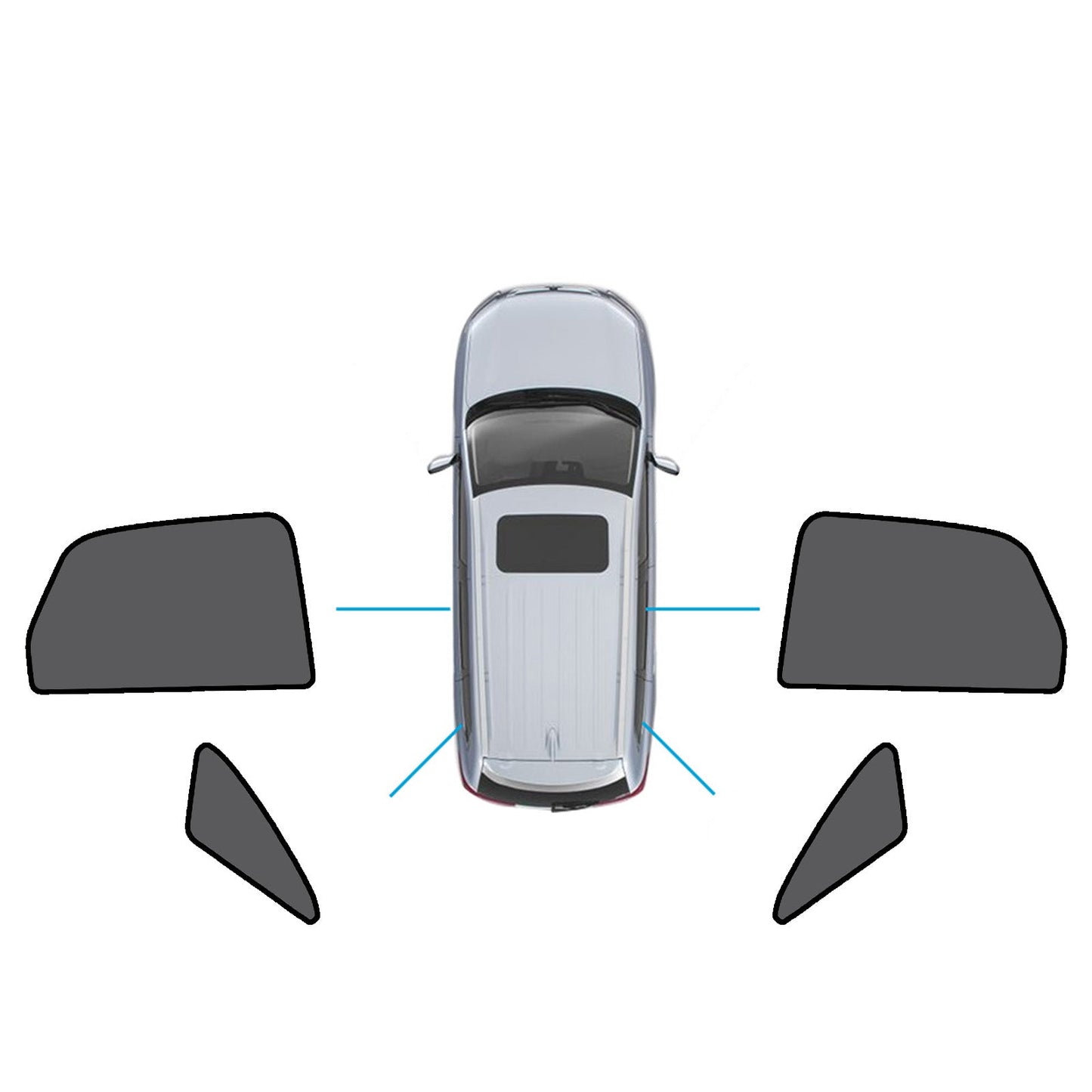 Magnetic Mesh Sun Blind Shades Suitable for Audi Q3 2011-2018 on Front/Rear-4