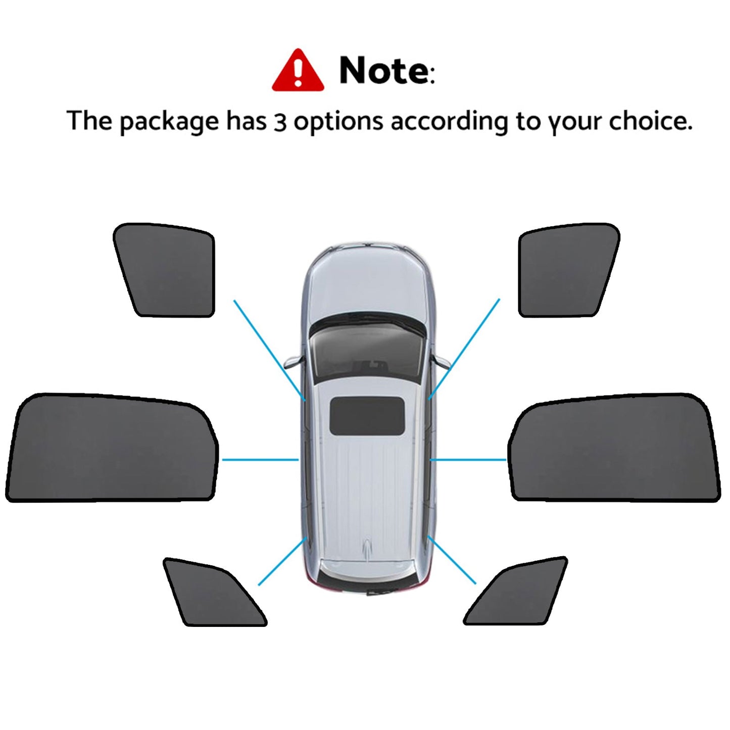 Magnetic Mesh Sun Blind Shades Suitable for Audi Q7 SQ7 2015-2025 On Front/Rear-2