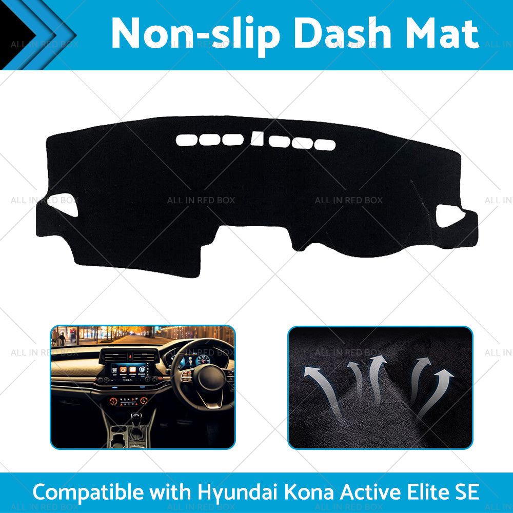 NO HUD Non-Slip Dash Mat Suitable For Hyundai Kona Active Elite SE 7 2017-2023-1