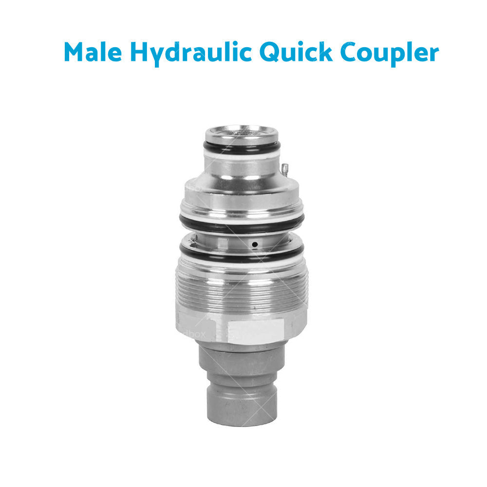 For Bobcat Male and Female Hydraulic Flat Face Quick Coupler 46mm 1 13 or 16 inch thread-4