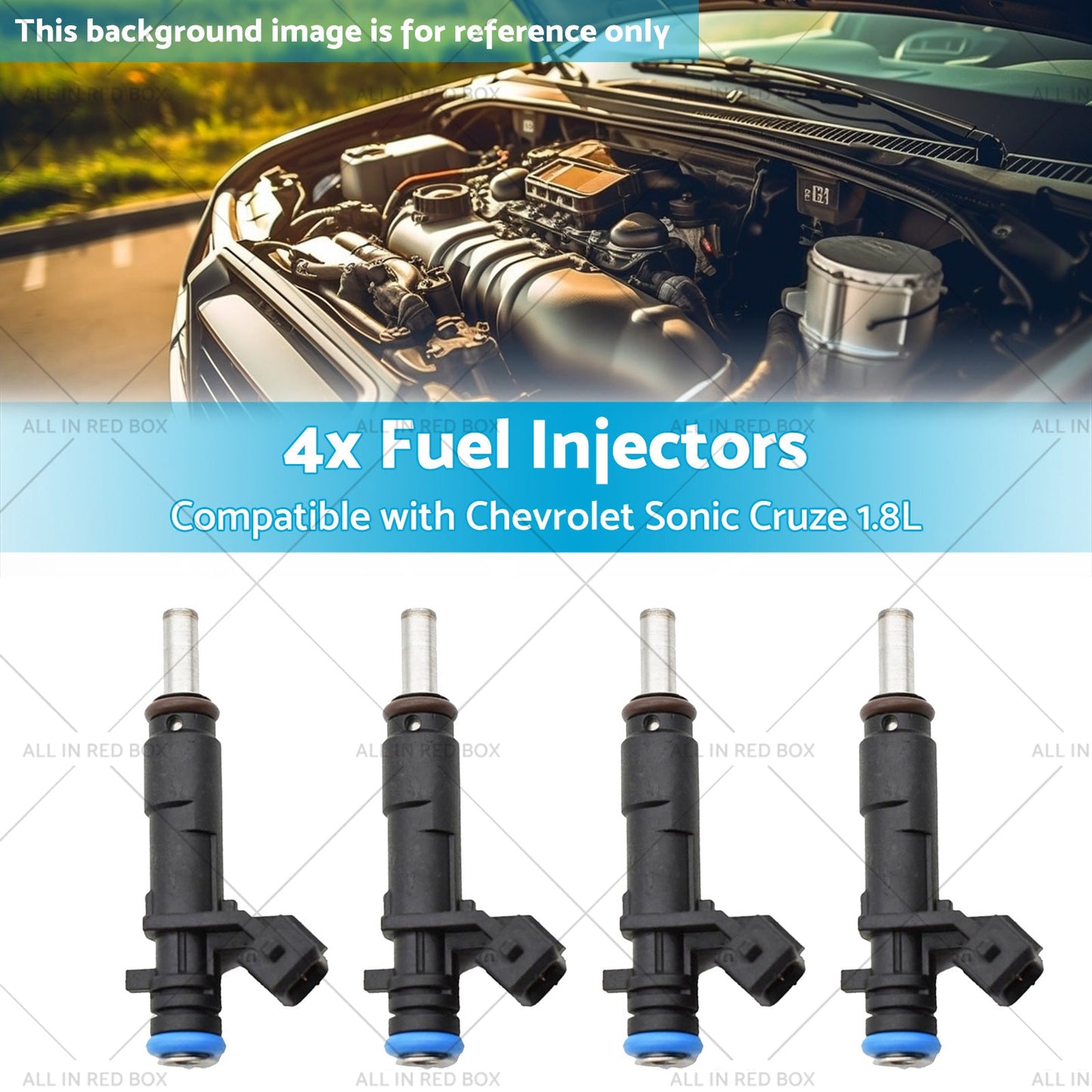 4x Fuel Injectors Suitable For Chevrolet Sonic / Cruze 1.8L 2011-2016 55570284 / 2173433-4