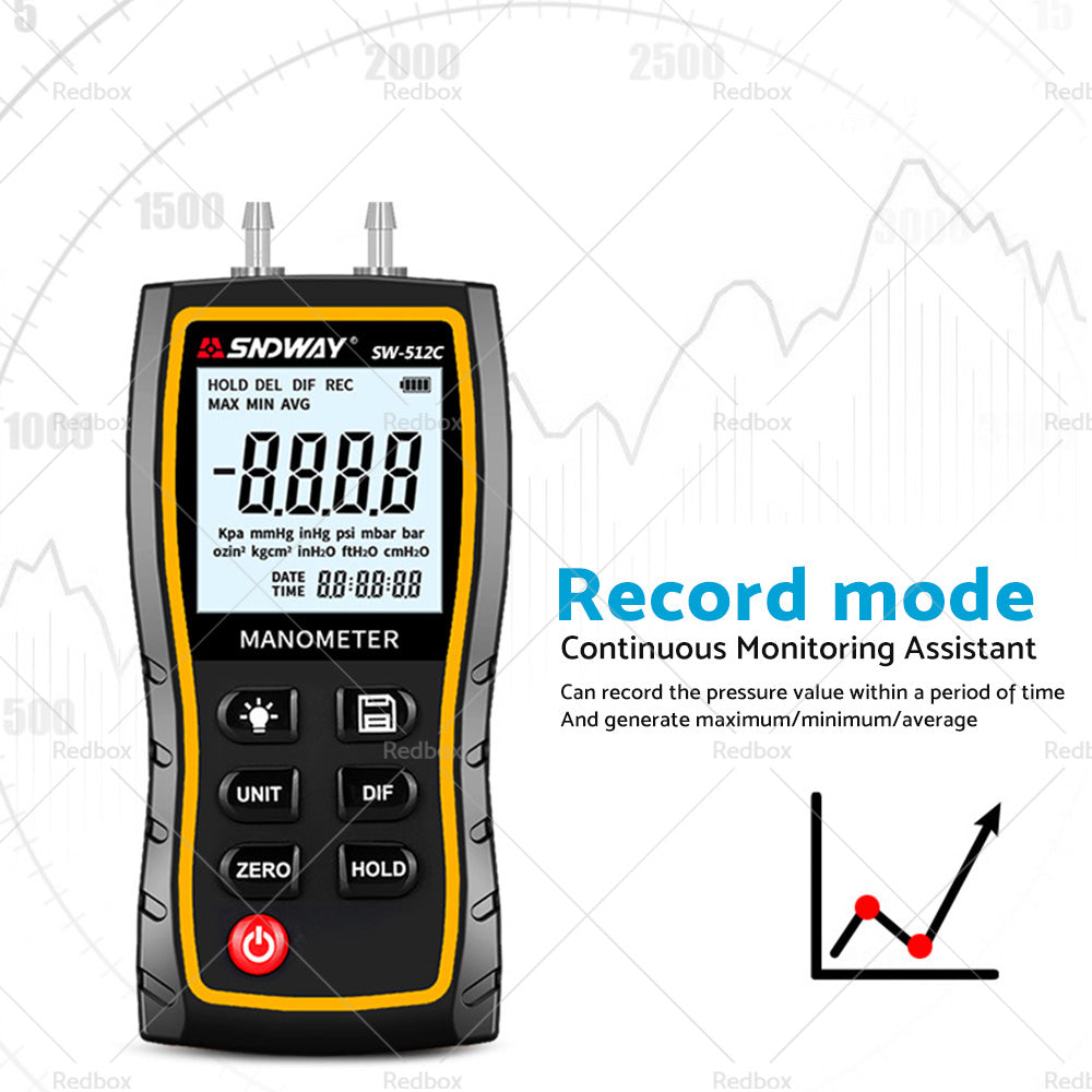 Digital Differential Manometer 隆脌103. 42KPa Air Pressure Meter Digital-4