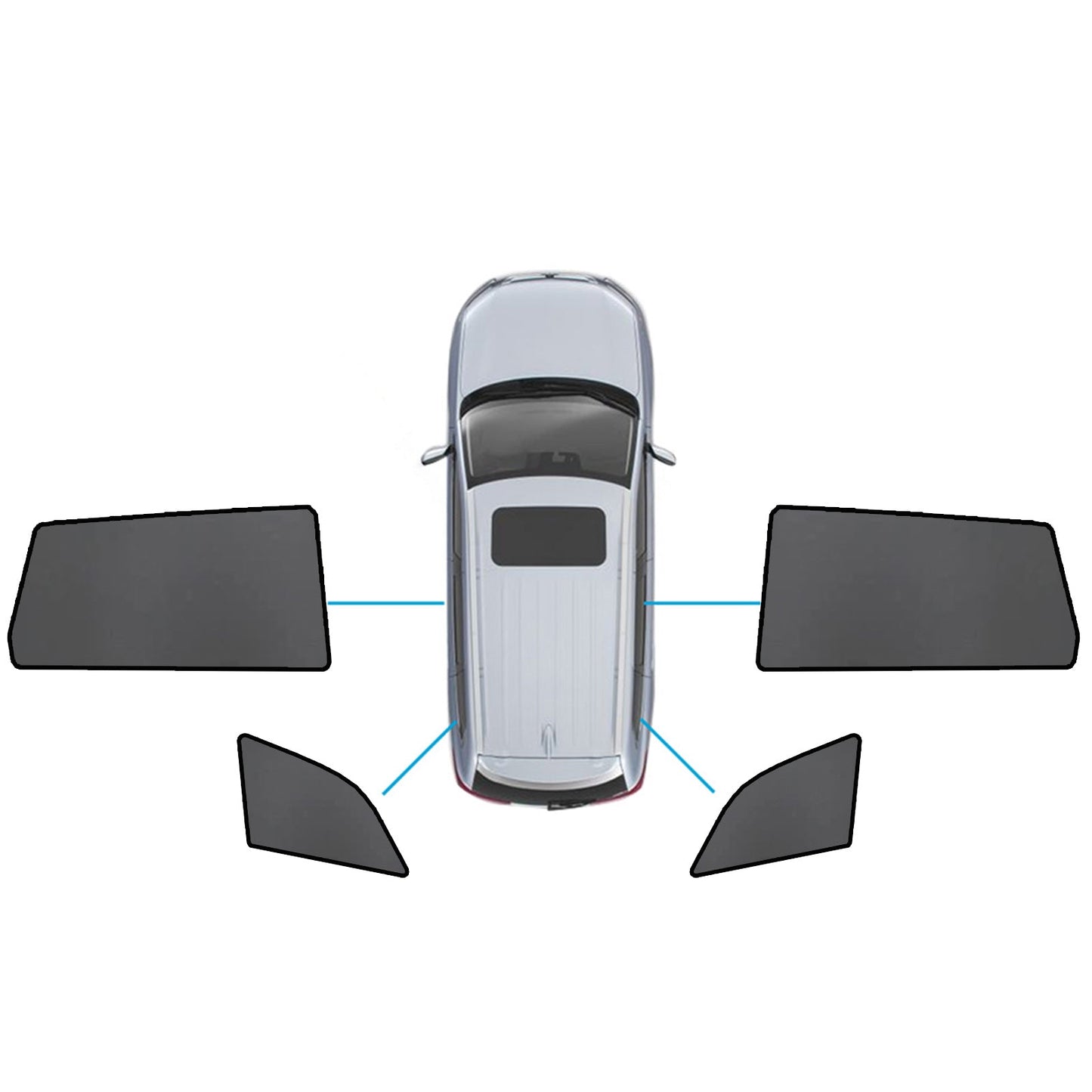 Magnetic Mesh Sun Blind Shades Suitable for Audi Q7 4LB 06-15 On Front/Rear-4