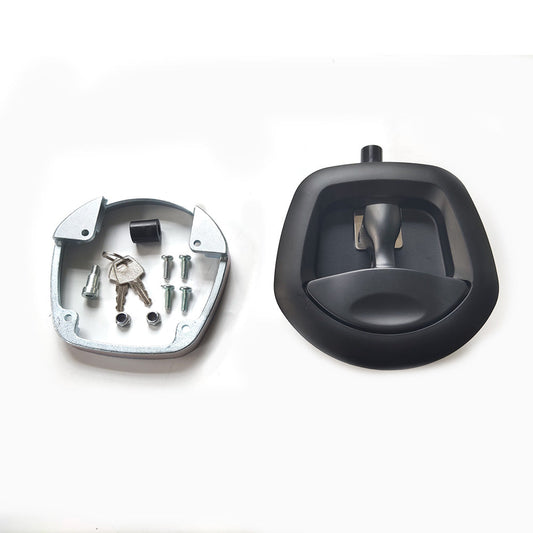 1x Black Recessed Folding T Lock / Handle Suitable For Trailer Toolbox Drop T Whale Tail-1