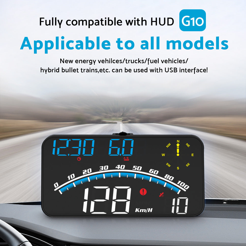 Digital Speedometer GPS HUD Head Up Display Universal Car MPH Overspeed Alarm-4