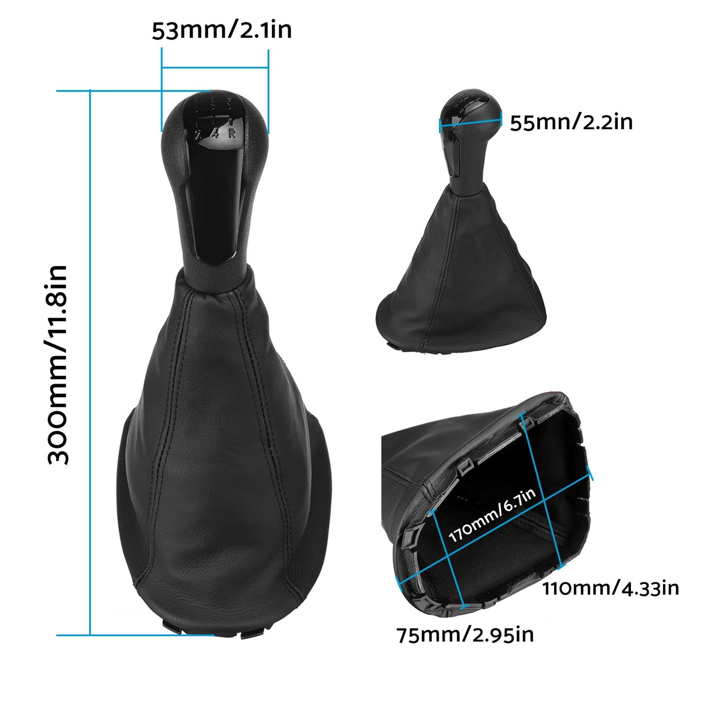 Gear Shift Knob With Boot 5 Speed Suitable For Holden Barina Spark M300 2011-2015-4