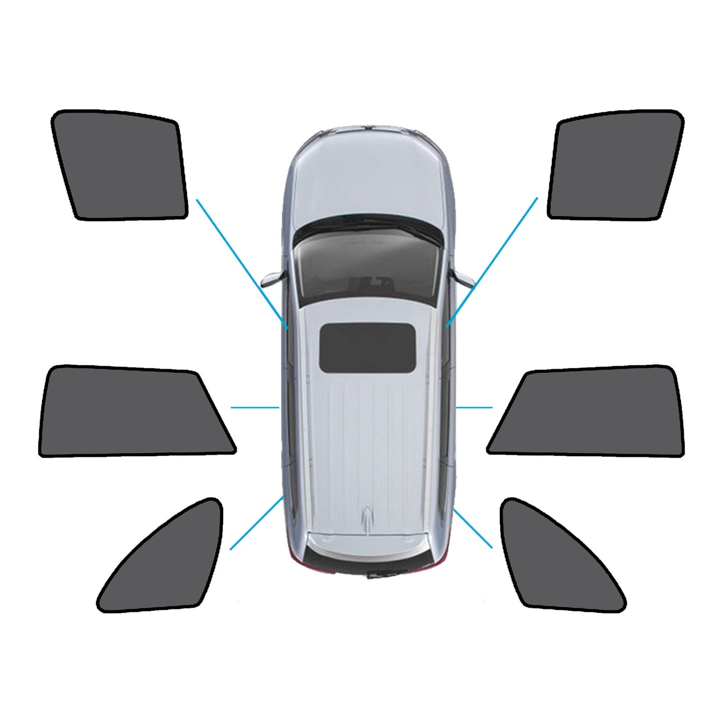 Magnetic Mesh Sun Blind Shade Suitable for Subaru Outback 15-20 On Front / Rear-5