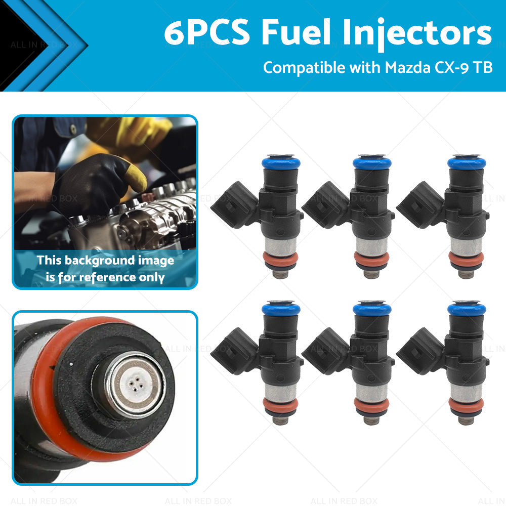 6PCS Fuel Injector Suitable For Mazda CX-9 CX9 TB 3. 7L CA CAY Petrol SUV 07-19-0