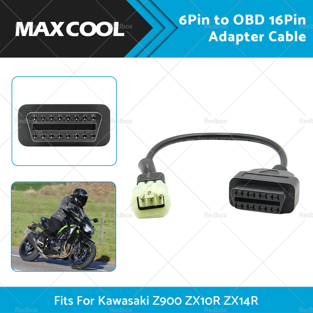 6 Pin OBD For Kawasaki Motorcycle Connector Diagnostic Tool Adapter Plug Cable-2