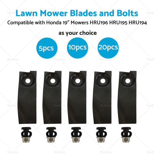 5/10/20x Lawn Mower Blades and Bolts For Honda19 Mowers HRU196 HRU195 HRU194-1