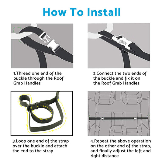 2pcs Car Fishing Rod Holder Mounted Storage Rack Vehicle Belt Strap Carrier-1